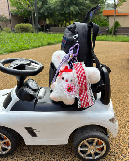 Picnic Bunny Keychain