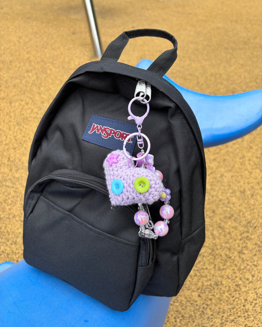 Button Heart Keychains