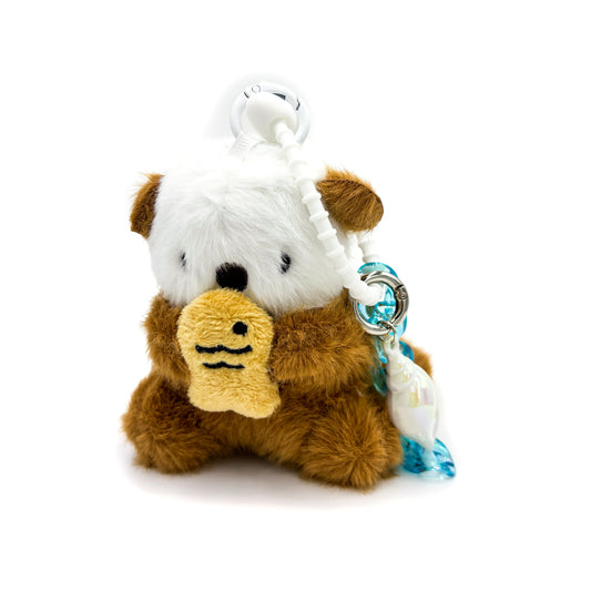 Fuzzy Otter Trio Keychains