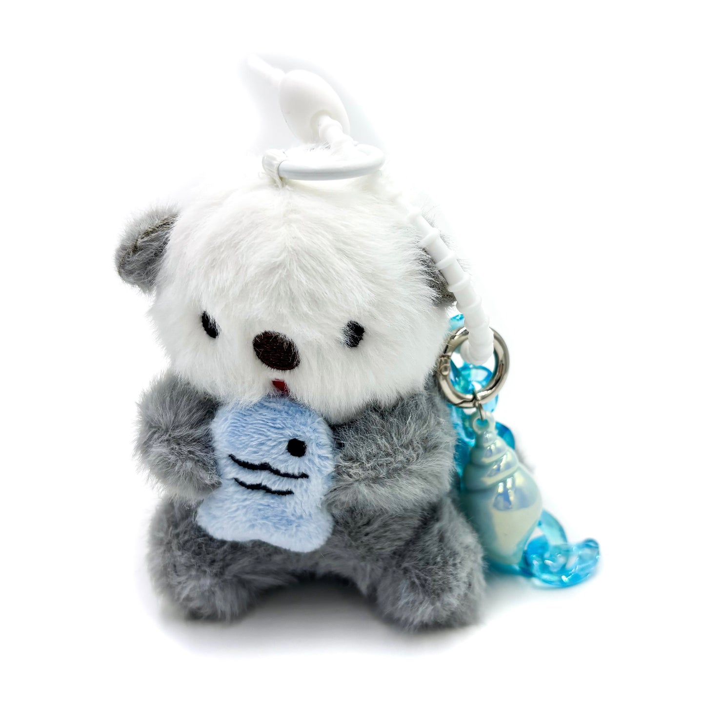 Fuzzy Otter Trio Keychains