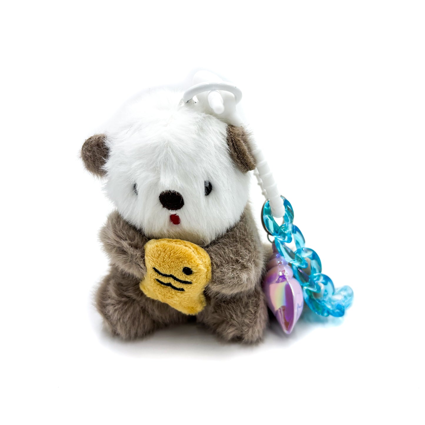 Fuzzy Otter Trio Keychains
