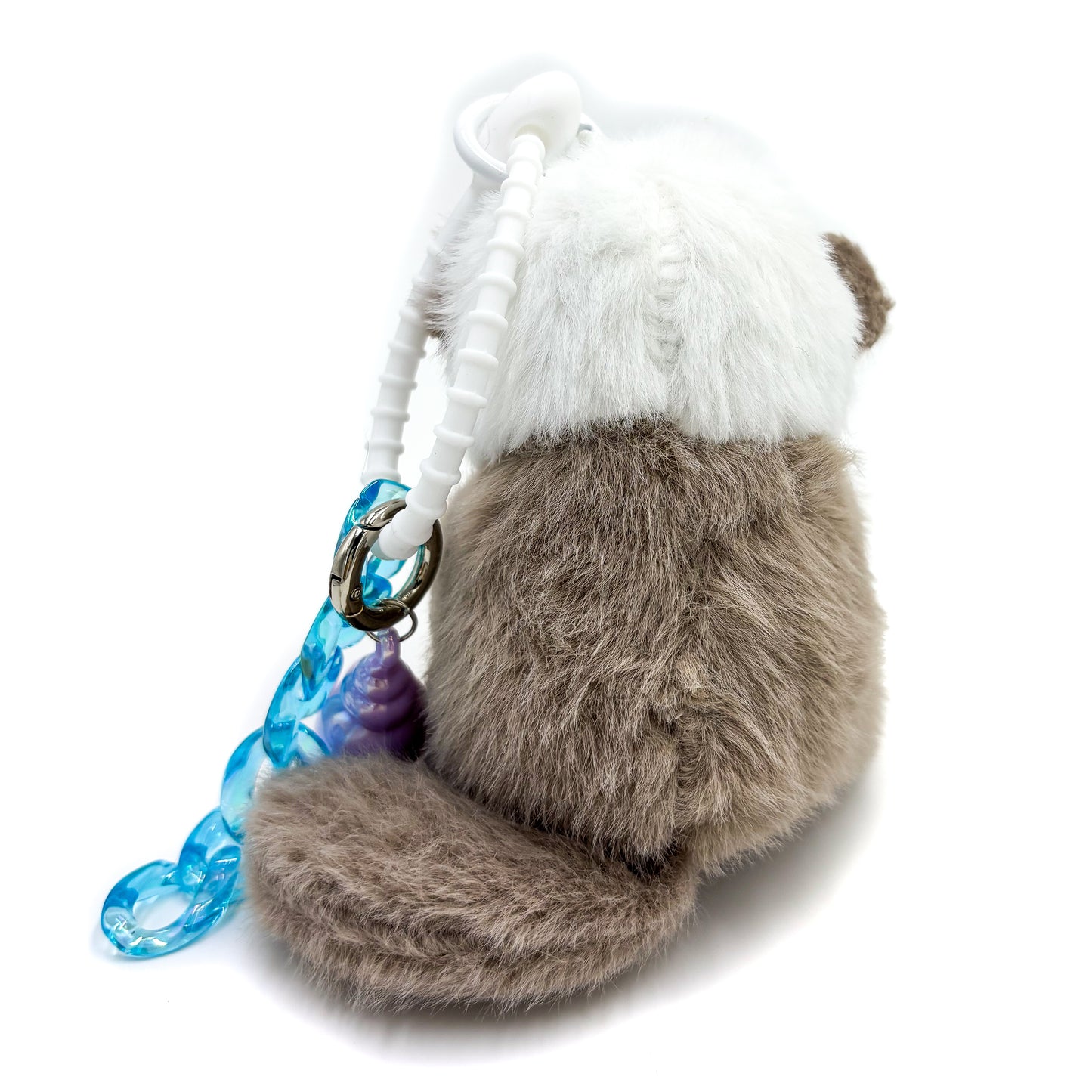 Fuzzy Otter Trio Keychains