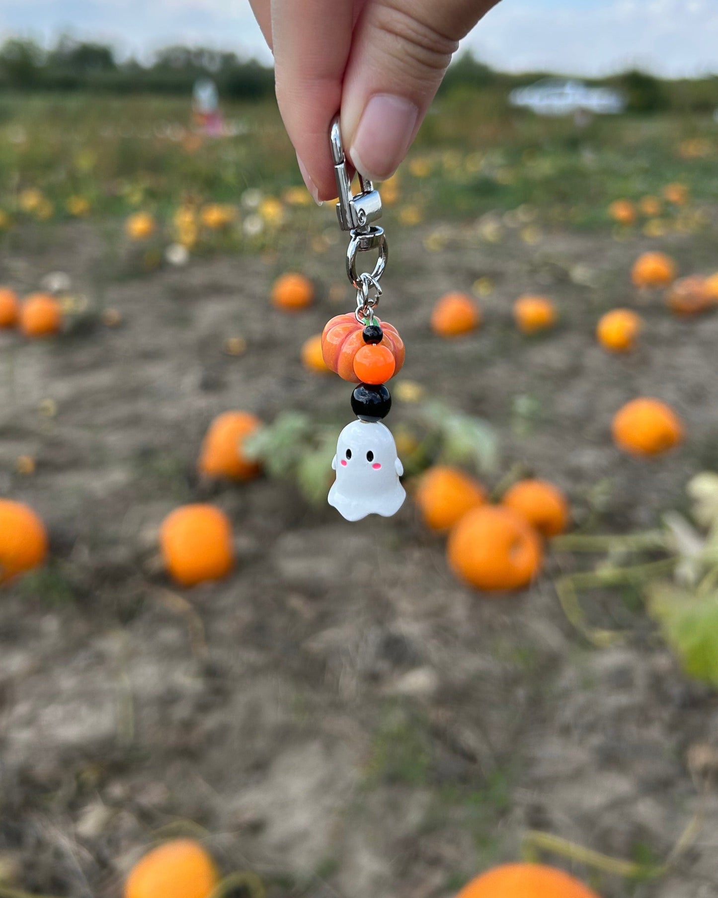 Pumpkin Boo Keychain
